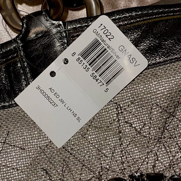 NWT! RARE Coach Audrey ED Jewel Linen NS Slim GM/Natural/Silver Tote 17022 - Picture 10 of 10